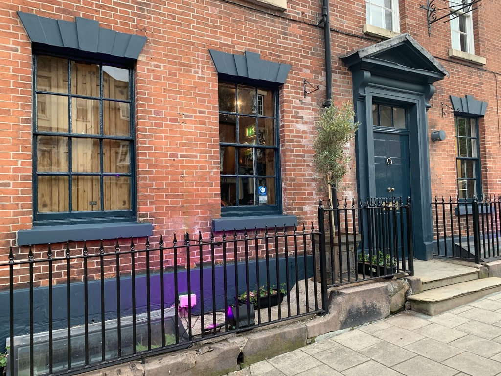 The Silk House frontage on Saint Edward Street, Leek, by day